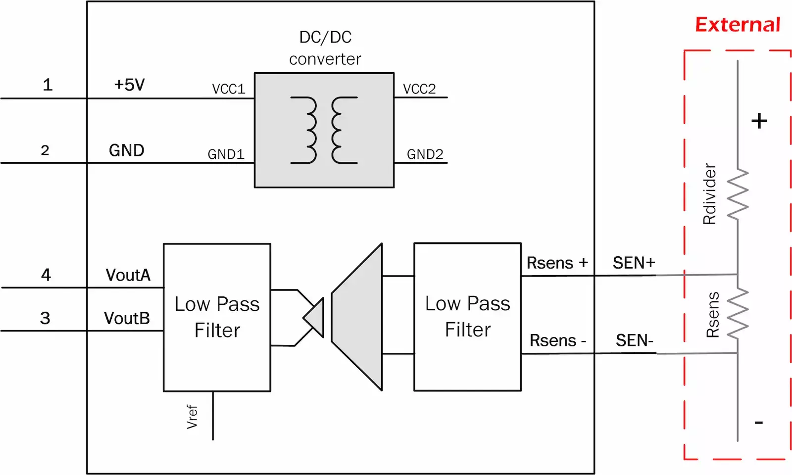 Voltage Transducer Schematic
